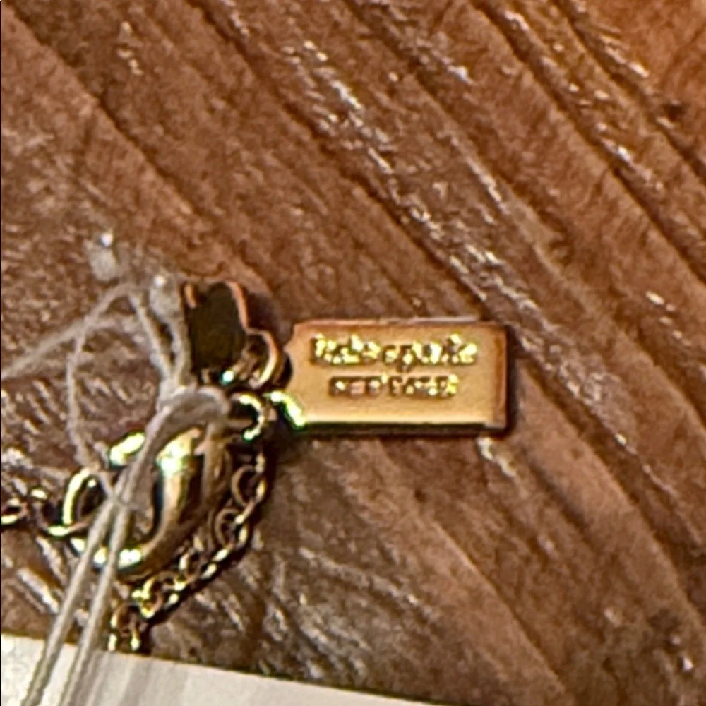 Kate Spade NWT 32” Gold Necklace with Blue and Green Accents - Picture 3 of 8